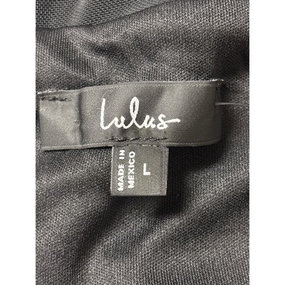 Lulus NWT Plunging Neckline Long Sleeve Velvet Maxi Dress Sz L Black Whimsygoth - Picture 5 of 8